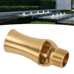 Dammspridare Vattenfontänmunstycke Koppar Istorn Kaskad Cederträ Spruthuvud För Trädgårdsdamm G1/2in Utvändig Gänga 7.1cm