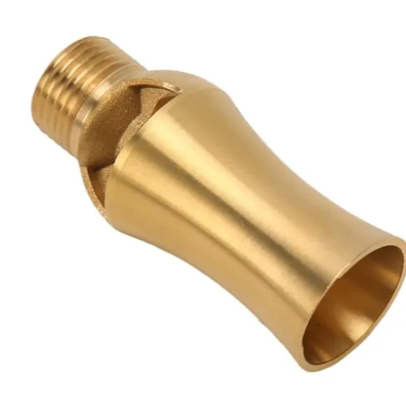 Dammspridare Vattenfontänmunstycke Koppar Istorn Kaskad Cederträ Spruthuvud För Trädgårdsdamm G1/2in Utvändig Gänga 7.1cm