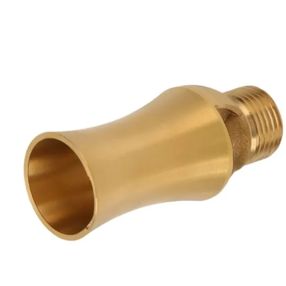 Dammspridare Vattenfontänmunstycke Koppar Istorn Kaskad Cederträ Spruthuvud För Trädgårdsdamm G1/2in Utvändig Gänga 7.1cm