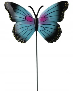 Dekorativ trädgårdsspik fjärilsdekoration på pinne 55 cm