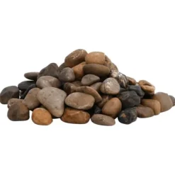 Dekorativa polerade stenar - vidaXL - 25 kg - Flerfärgade - 2-5 cm - Naturliga stenar - Slät yta - Trädgårdsbark