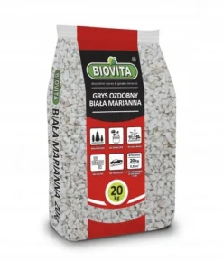 Dekorativt grus vit marianna 8-16 mm 20 kg