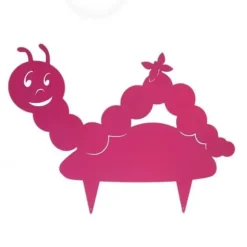 Dekorativt picket i form av en fuchsia metallmask, 50.2x30 cm, trädgårdsdekoration