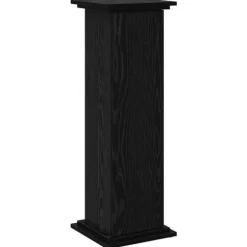 Displayställ med dörr Svart Ek 31 x 30 x 90 cm Konstruerat trä