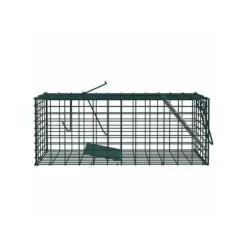 Djurfälla i stål - vidaXL - 31x13x12 cm - Grön - Vädertålig - Korrosionsbeständig