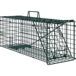 Djurfälla i stål - vidaXL - 61x20x21,5 cm - Grön - Hållbar - Väderbeständig