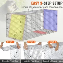 Djurfälla, 106,7x40,6x45,7 cm, Human, Galvaniserat järn