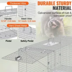 Djurfälla, 106,7x40,6x45,7 cm, Human, Galvaniserat järn