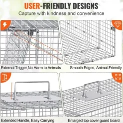 Djurfälla, 106,7x40,6x45,7 cm, Human, Galvaniserat järn