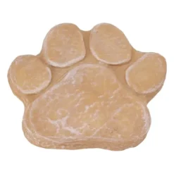 Dog Memorial Stone DIY Pawprint Lettering - Pet Grave Marker för utomhusträdgård - Sandy Yellow