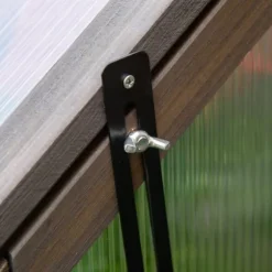 Drivbänk i trä 90x52x49,5 cm, ljusgenomsläppligt lock, vintertålig – grå