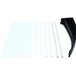 Dörrtak/Skärmtak - 150 cm - Polykarbonat - Aluminiumram - UV-skydd - Väggmonterad - Ljusgrå