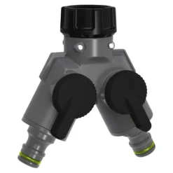 Dubbel vattenfördelare med ventiler STR STALCO GARDEN JUSTERBAR!