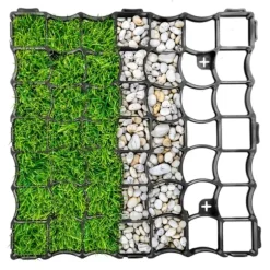 ECO trädgårdsspaljé, parkering, uppfart, 50x50x3cm, 10 st. GEOKRATA, svart