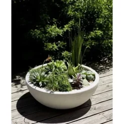 EDA Graphit tvättställskruka Ø59cm - Kapacitet 39L - Cerused vit