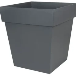 EDA Toscana fyrkantig kruka - 50 cm - 87 L - Antracitgrå