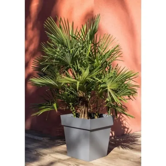 EDA Toscana fyrkantig kruka - 50 cm - 87 L - Antracitgrå