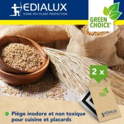 Edialux matmalfälla med feromonattraherande medel, giftfri lösning för matskydd