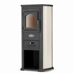 EKONOMIK LUX Vedspis - Enkel Underhåll, 6,6 kW Uppvärmning, Stilfull Design