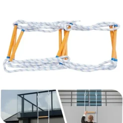 Eldfast Räddningsstege, 5m Rep Längd, 120kg Belastningskapacitet