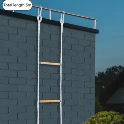 Eldfast Räddningsstege, 5m Rep Längd, 120kg Belastningskapacitet