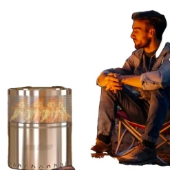 Eldstad, Bärbar, Vedeldad, Modern Stil,Silver