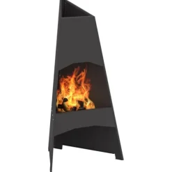 Eldstad Svart 50 x 50 x 95 cm Stål