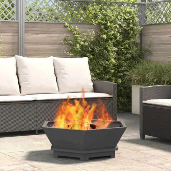 Eldstad Svart 75 x 75 x 28 cm Stål