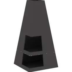 Eldstad Svart 50 x 50 x 100 cm Stål