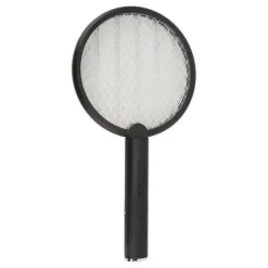 Electric Bug Swatter USB Laddning Rund Flugdödare för Courtyard Kitchen Svart