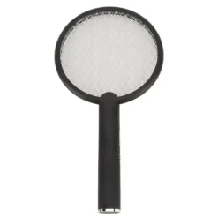 Electric Bug Swatter USB Laddning Rund Flugdödare för Courtyard Kitchen Svart