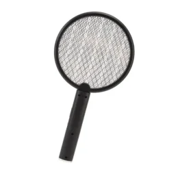 Electric Bug Swatter USB Laddning Rund Flugdödare för Courtyard Kitchen Svart