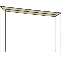 Elegant beige paviljong 3x3 m med stålram och vattentåligt tyg | Färg: Beige | Storlek: 3x3 m