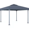 Elegant paviljong i aluminium - Solskydd för utomhusevenemang | Färg: Antracit | Storlek: 300x300 cm