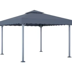 Elegant paviljong i aluminium - Solskydd för utomhusevenemang | Färg: Antracit | Storlek: 300x300 cm
