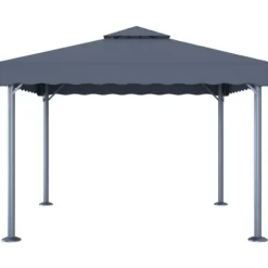 Elegant paviljong i aluminium - Solskydd för utomhusevenemang | Färg: Antracit | Storlek: 300x300 cm