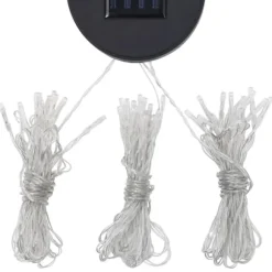 Elegant paviljong med ljusslinga - Solskydd för utomhusevenemang | Färg: Antracit | Storlek: 300x300 cm