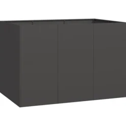 Elegant planteringskärl i kallvalsat stål | 120x80x80 cm | Färg: Svart