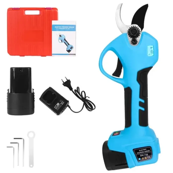 Elektrisk Beskärningssax, Sladdlös Design, Effektiv Litiumjonkraft,SW-738, två batterier