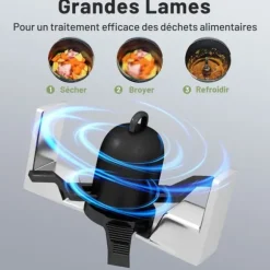 Elektrisk kompostbehållare, 33,5x26x34 cm, Svart