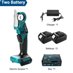 Elektrisk sax, borstad motor, uppladdningsbart batteri,2 Batteri, EU