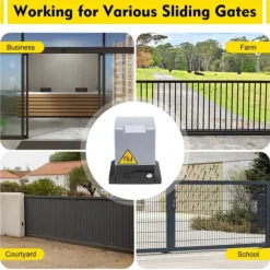 Elektrisk skjutgrindsöppnare, 750 W motorsats, automatisk, tyst gång, fjärrkontroll ingår