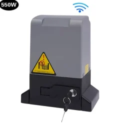 Elektrisk skjutgrindsöppnare - 550 W Motor - 1200 kg Kapacitet - Fjärrkontroll - För Tunga Skjutgrindar - CE-certifierad - Mörkgrå