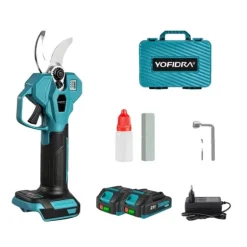 Elektriska Beskärningssaxar, Borstlös Motor, Ergonomisk Design,2xBatteri Set, EU