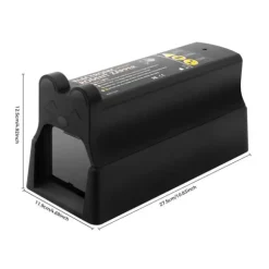 Elektronisk mus- och råttfälla, 220V, återanvändbar, för hem och trädgård, svart