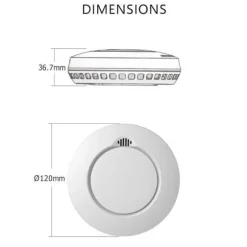ELRO ansluter FZ5002R trådlös rökdetektor med värmesensor - 6 delar