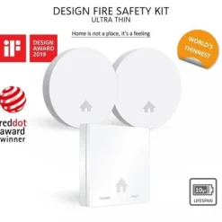 ELRO FF4610 Designer Fire Kit - 2X Slimline rökdetektor & Slimline kolmonoxiddetektor
