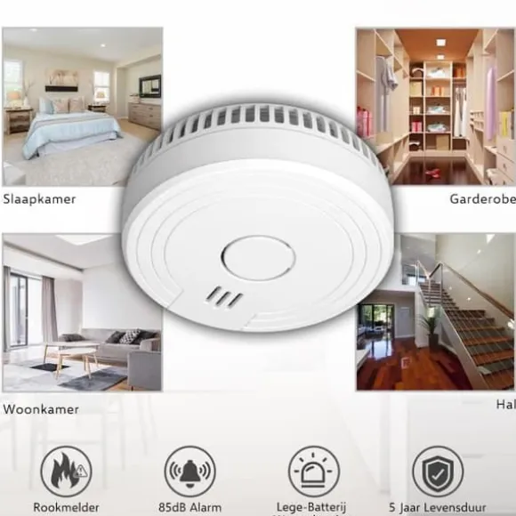 ELRO FF0404 Set med 2 CO-rökdetektorer med 1,2 m hårt skydd