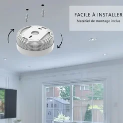 ELRO FS8010 Compact Design Rökdetektor - 10 års batteri - Optisk sensor - Vit