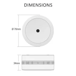 ELRO FS7810 kompakt rökdetektor - 10 års batteri - Europeisk standard EN14604 - 2 st Vit
